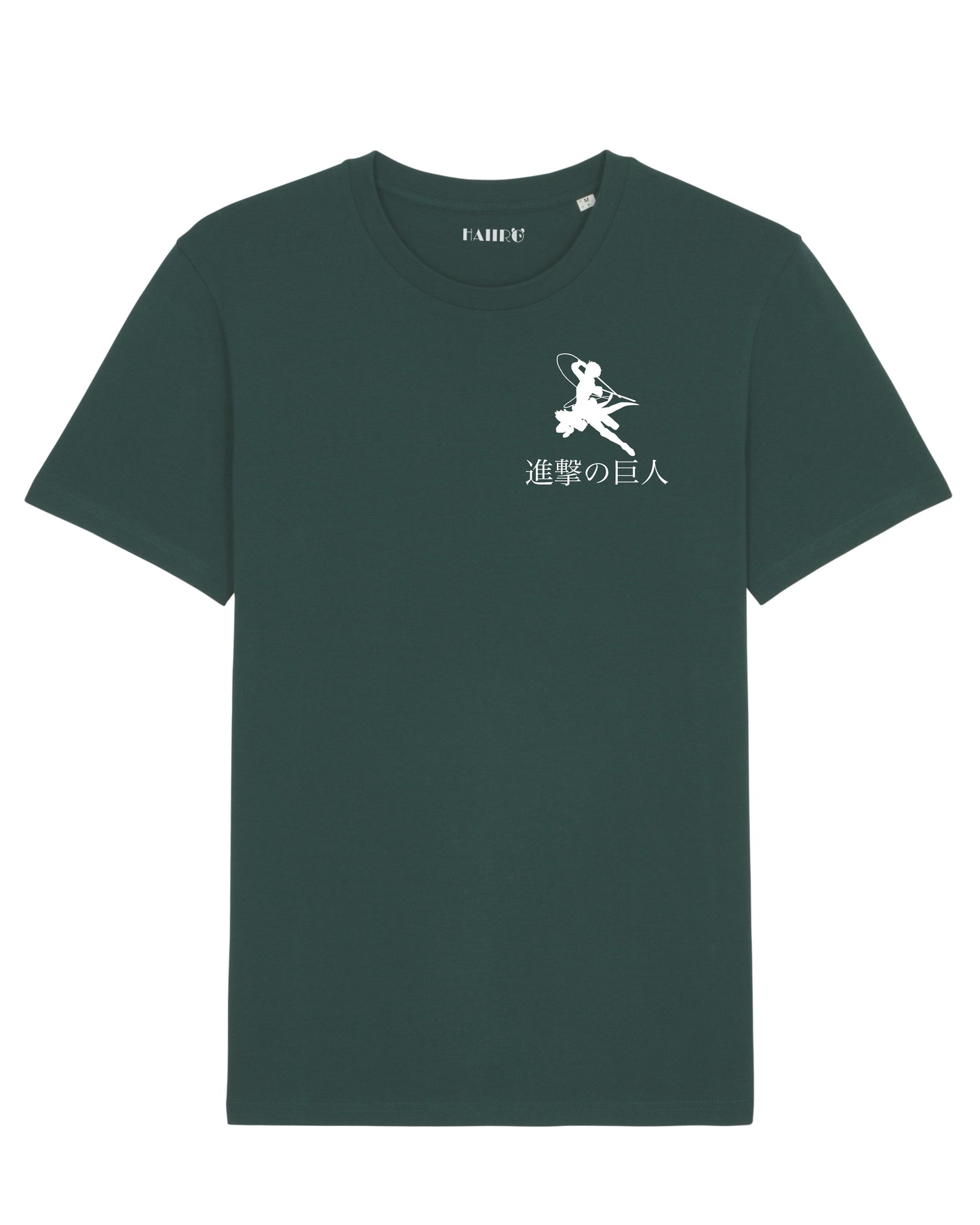 T-shirt logo Livai Ackerman et Snk de l'anime Attaque des Titans - VERT