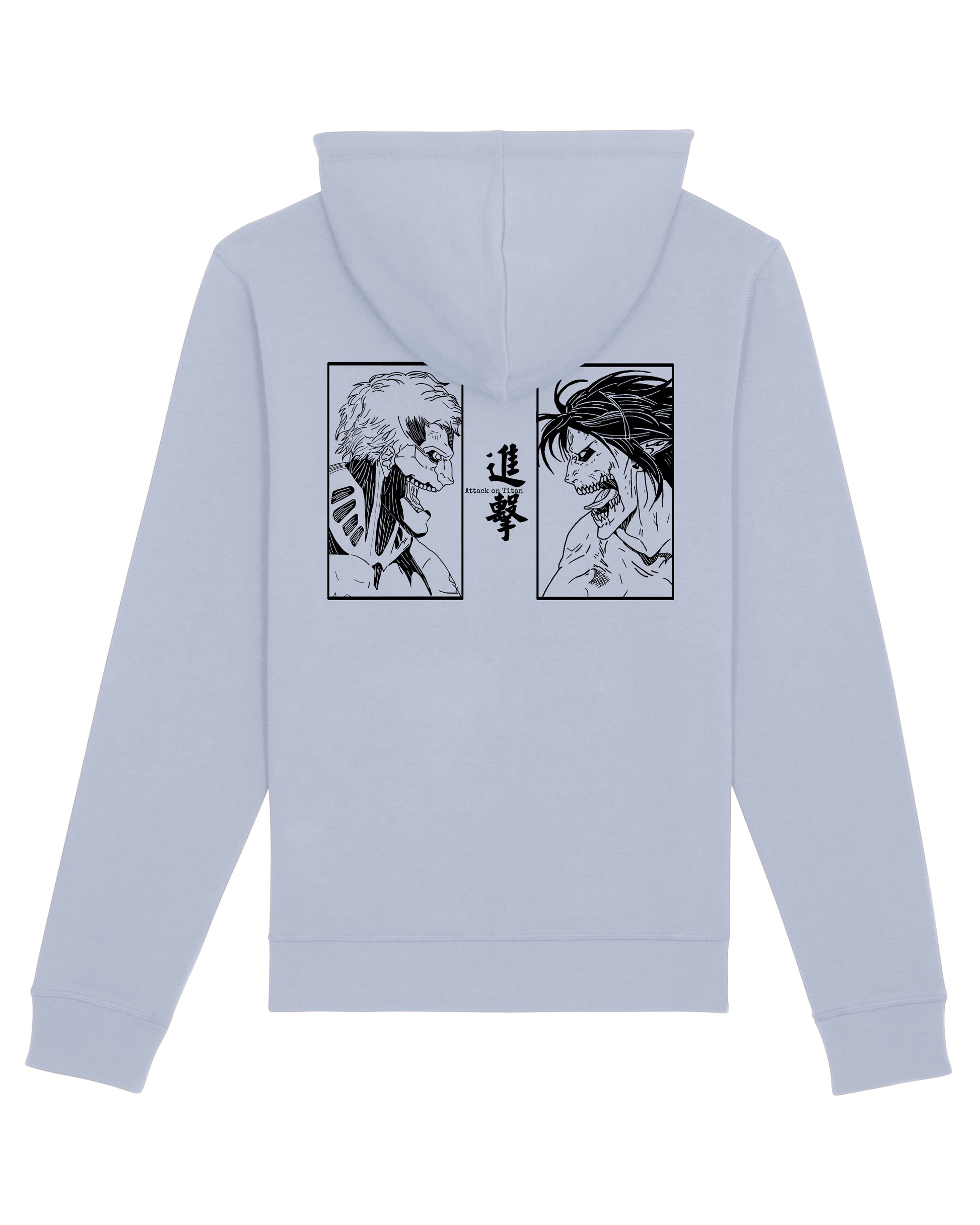 Sweatshirt à capuche anime Attaque des Titans avec le Titan Cuirassé et le Titan Assaillant