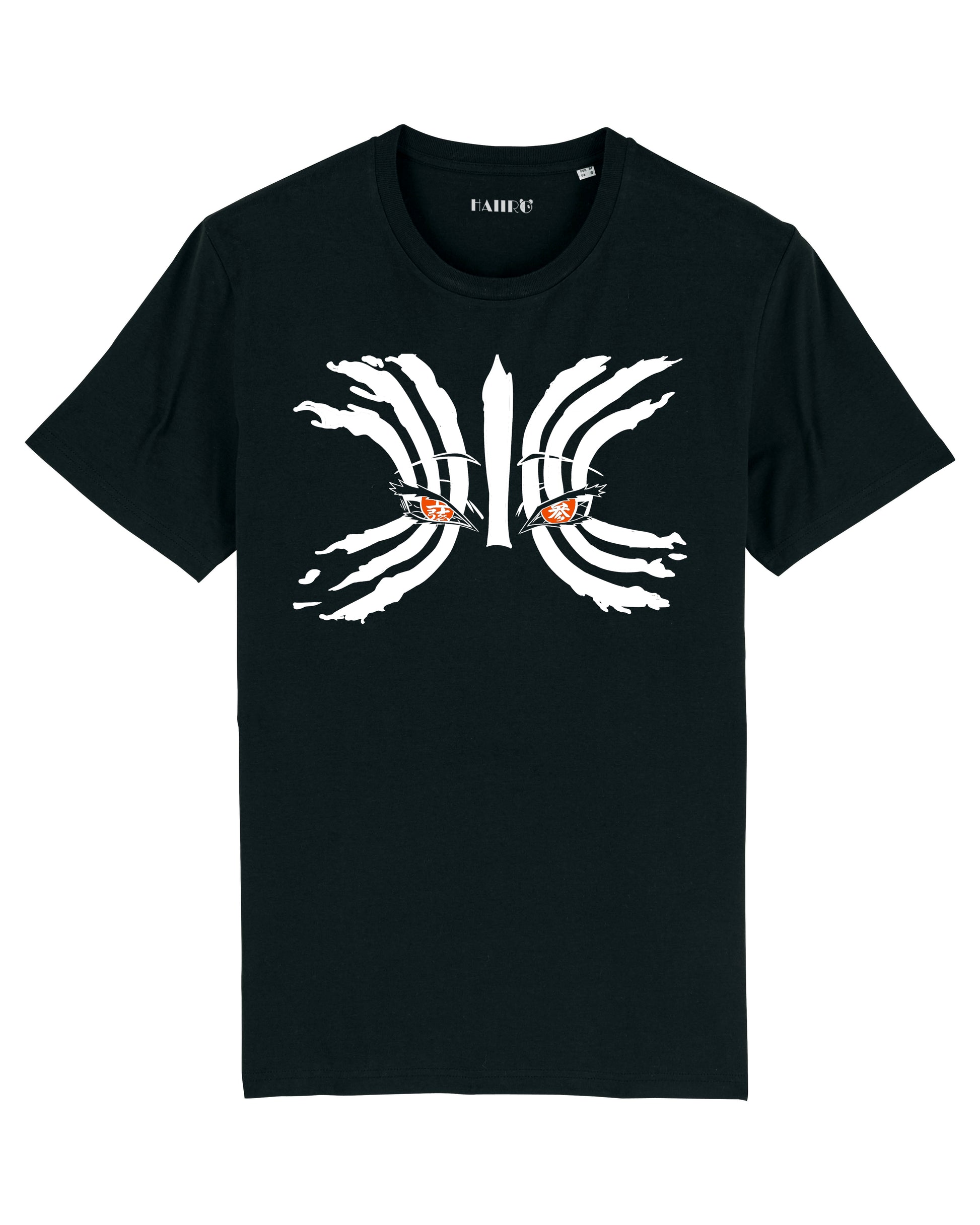 T-shirt anime Demon Slayer avec illustration des yeux d'Akaza - NOIR