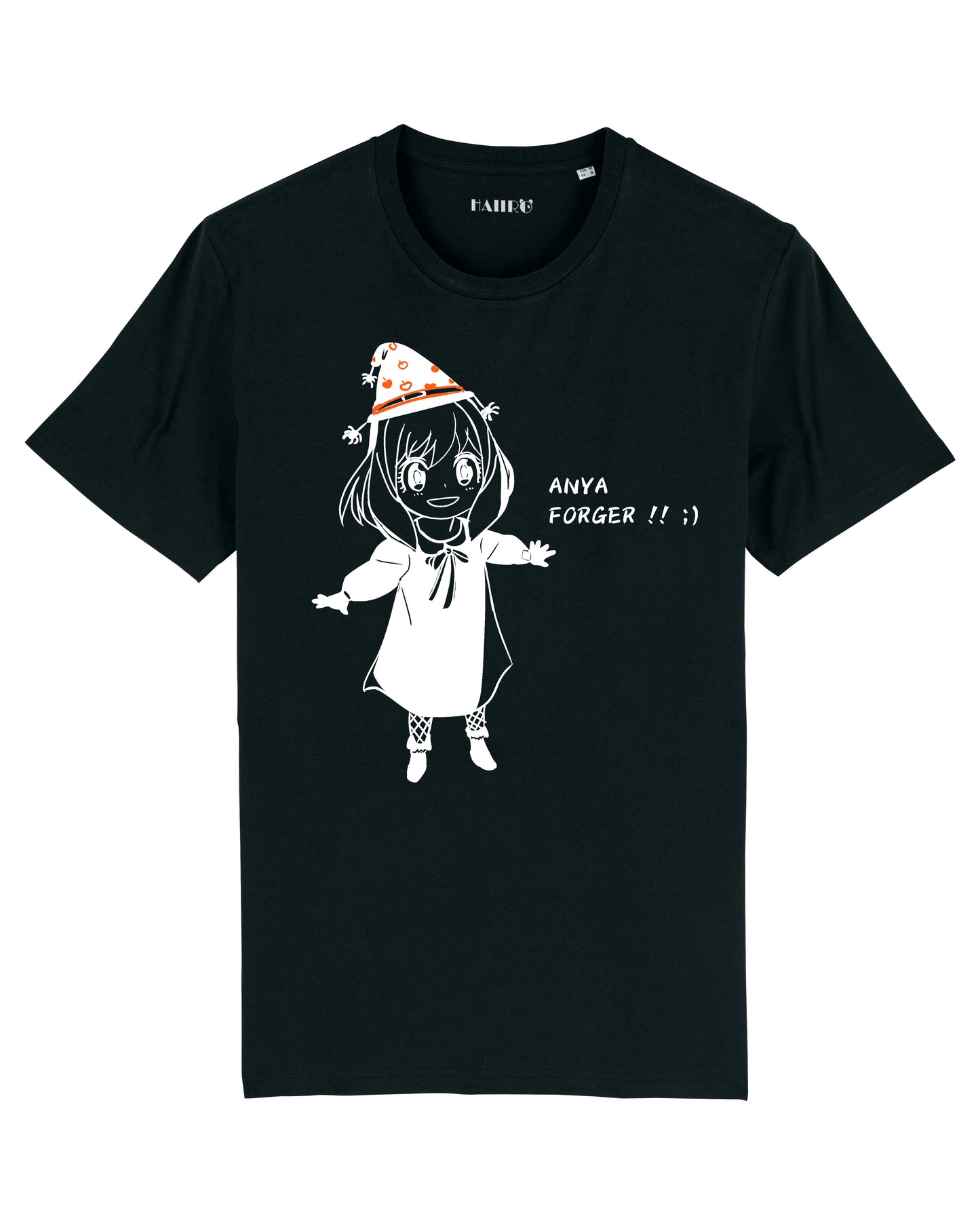 T-shirt Spy x Family avec dessin d'Anya Forger - NOIR