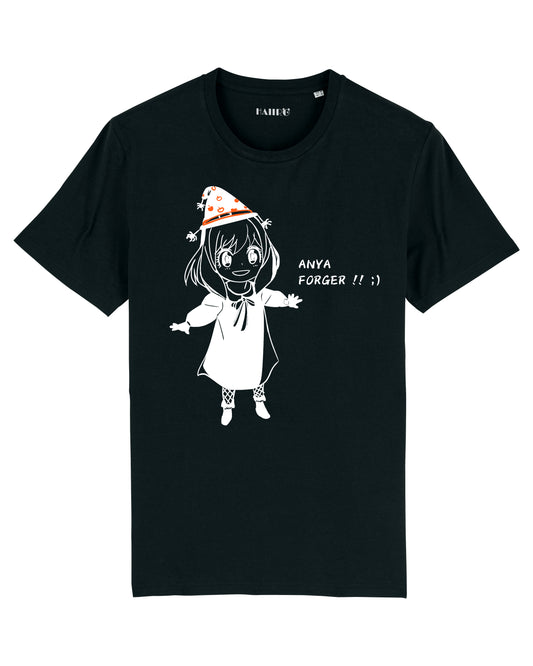 T-shirt Spy x Family avec dessin d'Anya Forger - NOIR