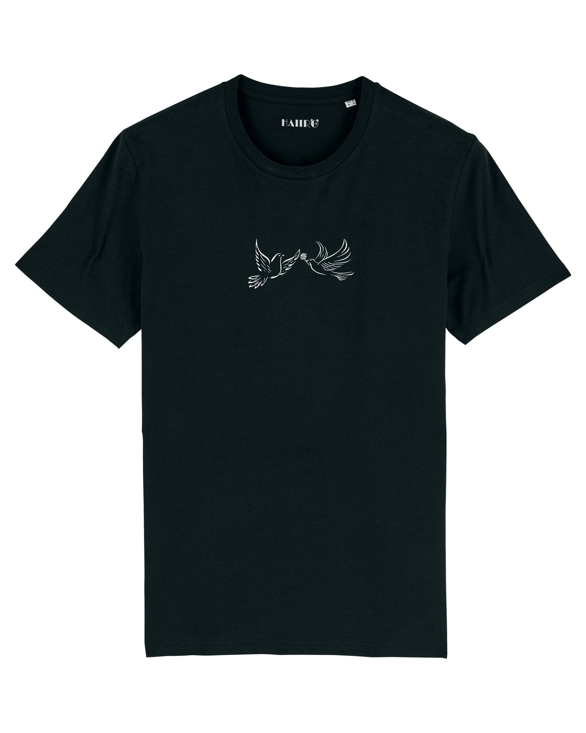 T-shirt Colombes blanches - NOIR