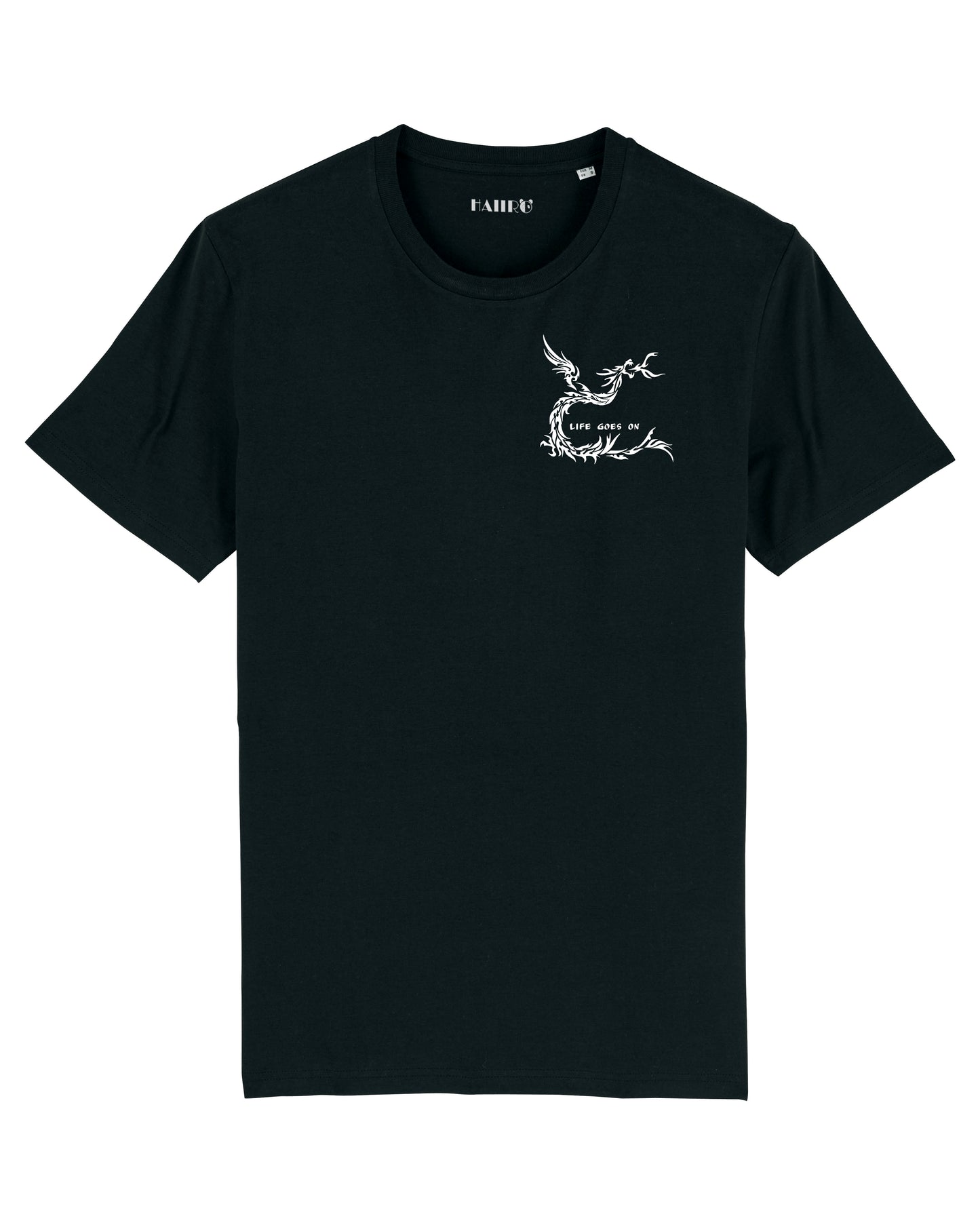 T-shirt dragon "life goes on" - NOIR