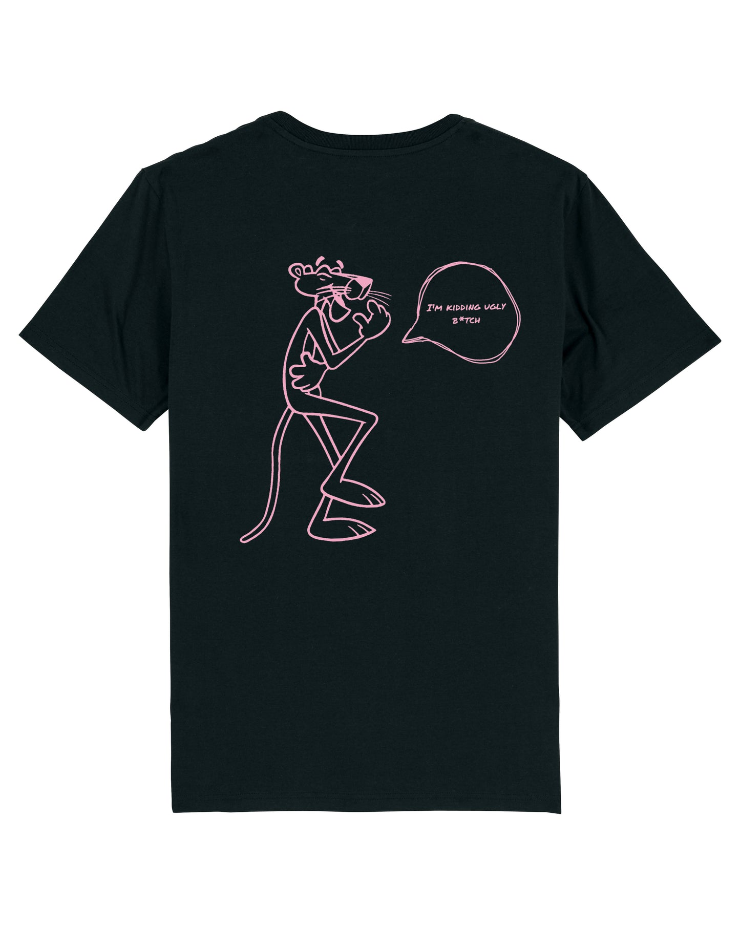 T-shirt unisexe avec la Panthère Rose - NOIR