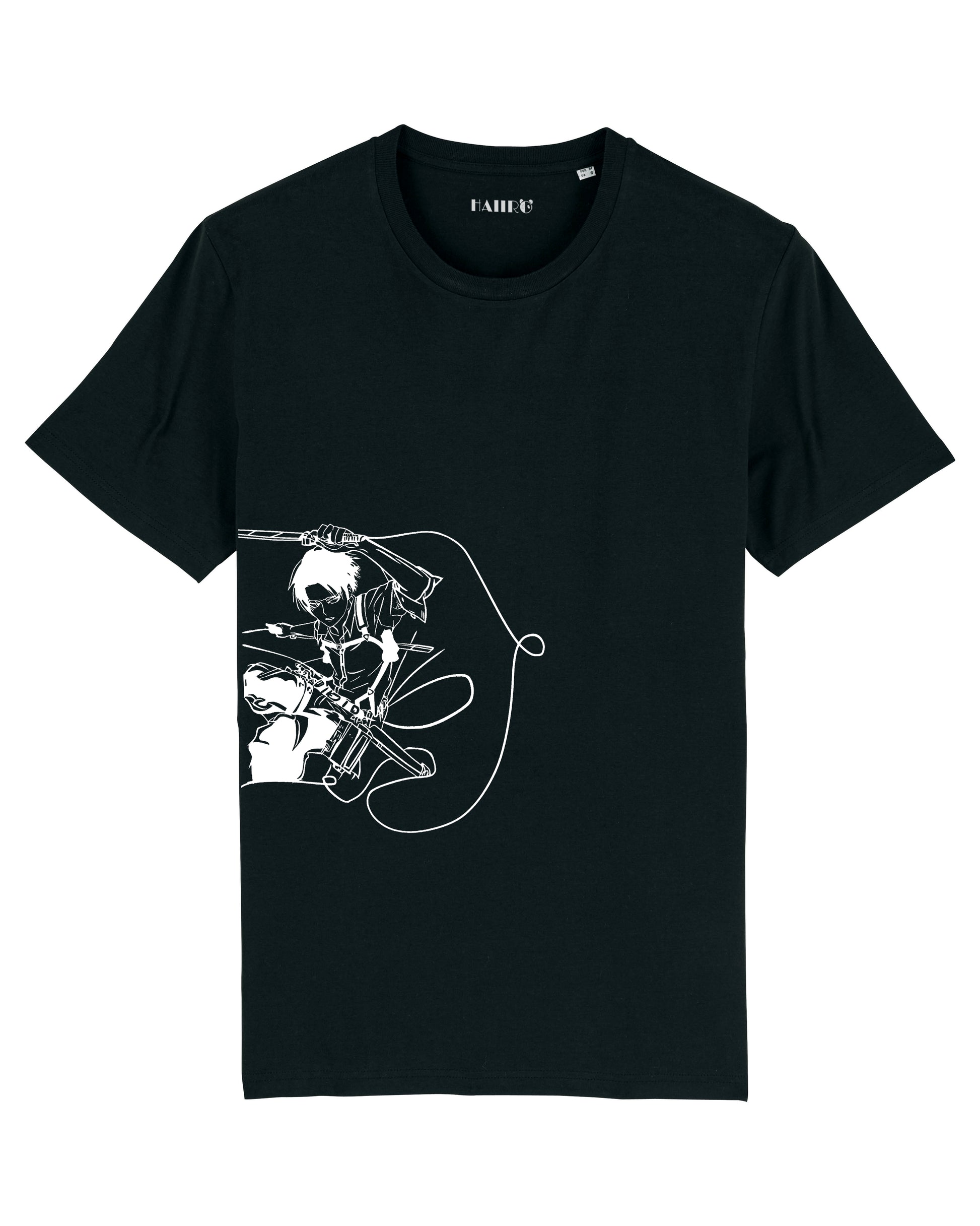 T-shirt Levi Ackerman Attaque des Titans - NOIR