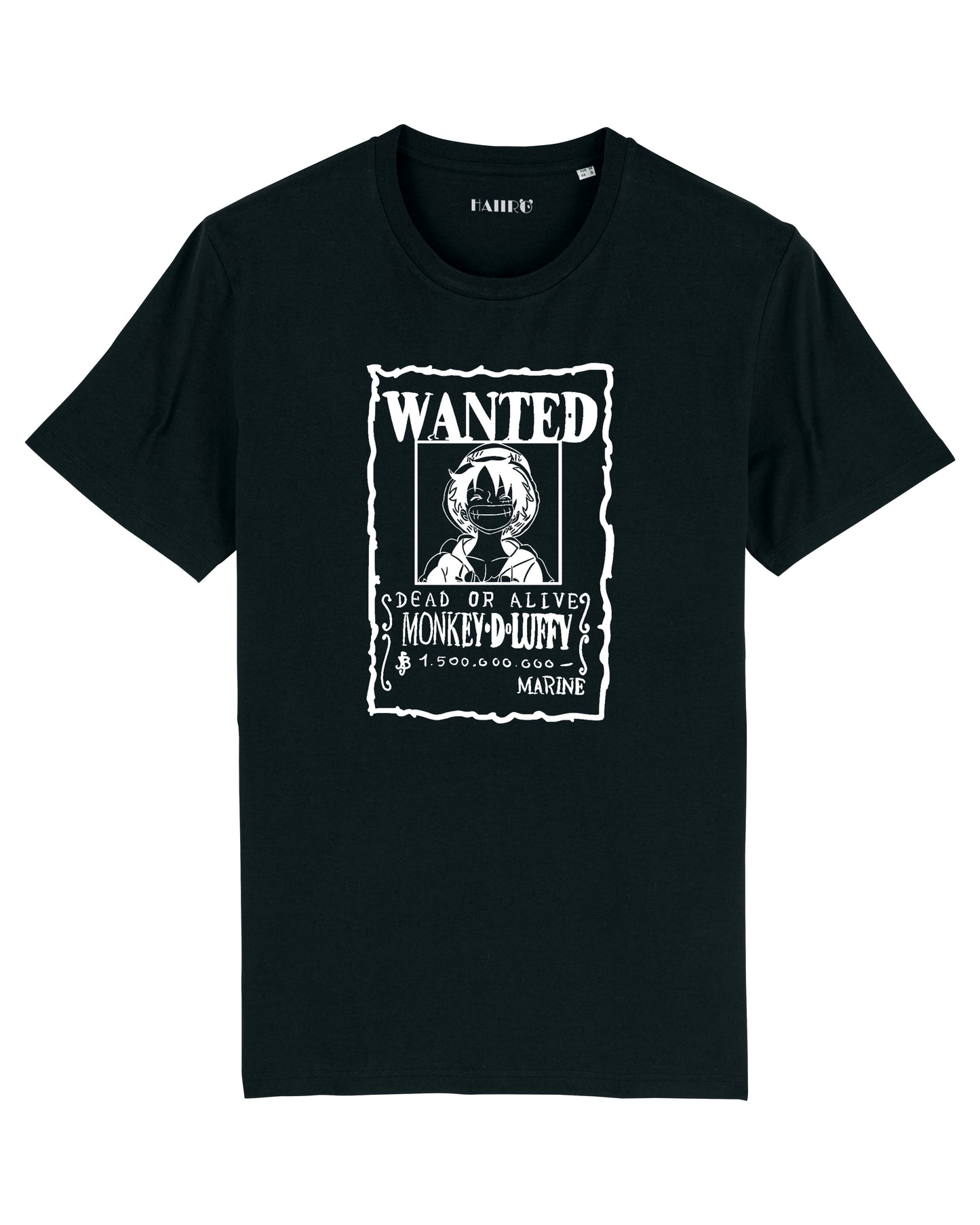 T-shirt wanted Luffy One Piece - NOIR