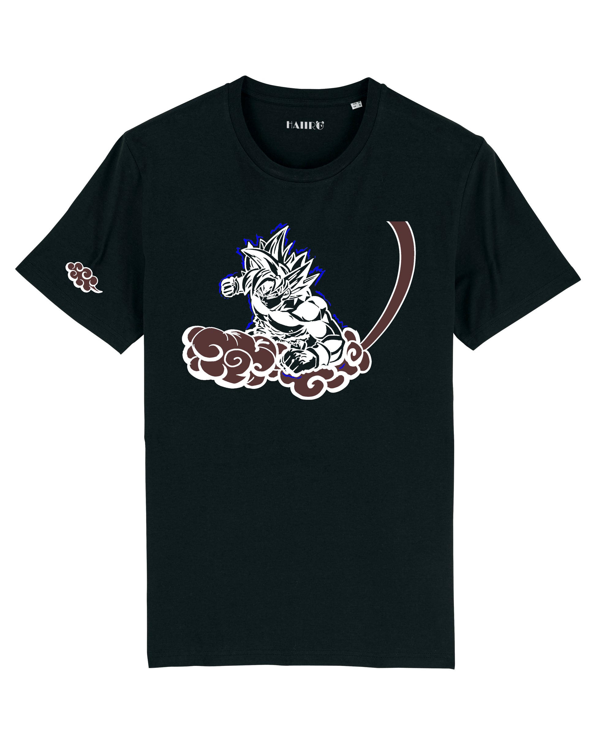 T-shirt Son Goku Super Saiyan Ultra Instinct de l'anime Dragon Ball Z - NOIR