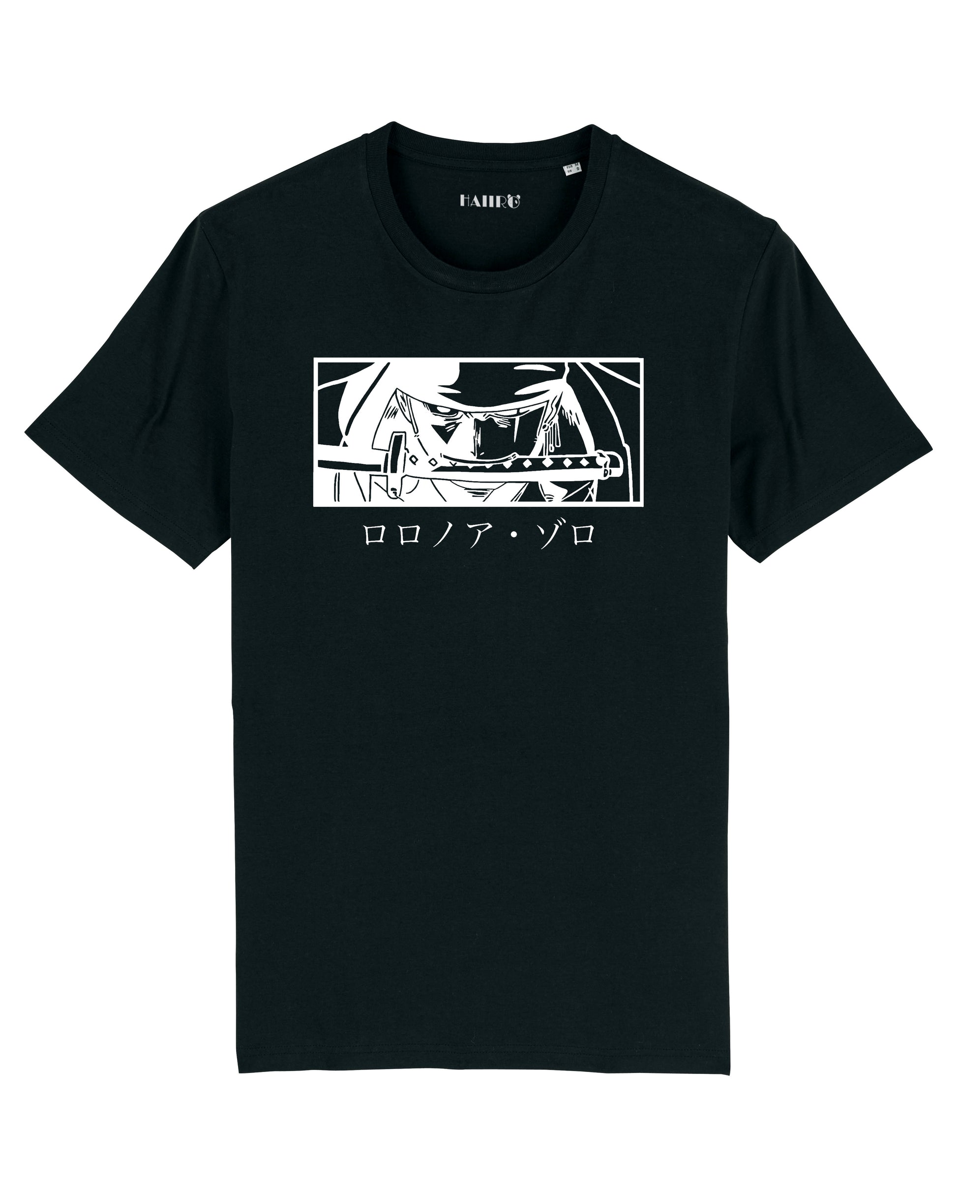 T-shirt Zoro Roronoa de l'anime One Piece - NOIR