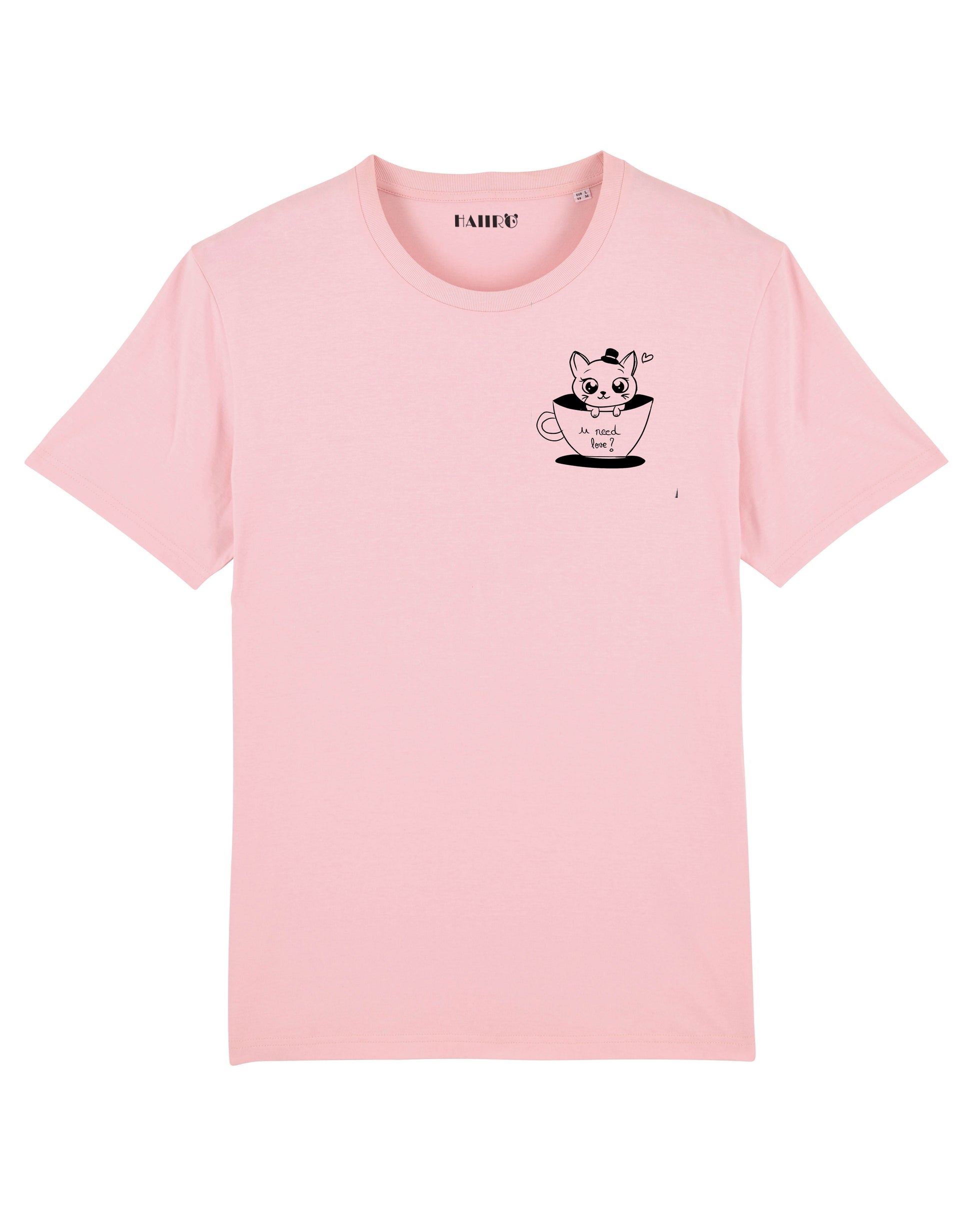 T-shirt Chat mignon "U need love?" - ROSE