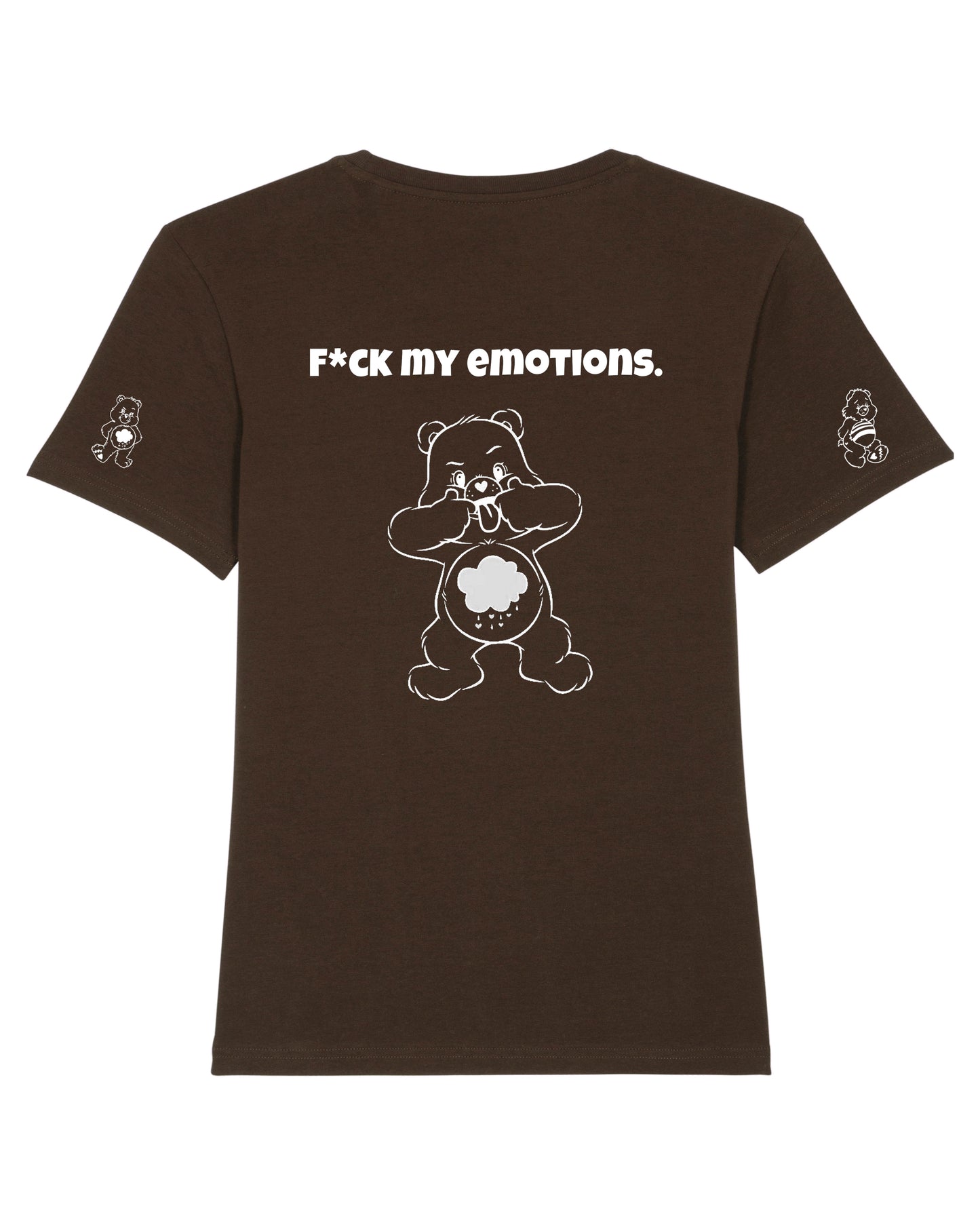 T-shirt Bisounours Fuck my emotions - MARRON