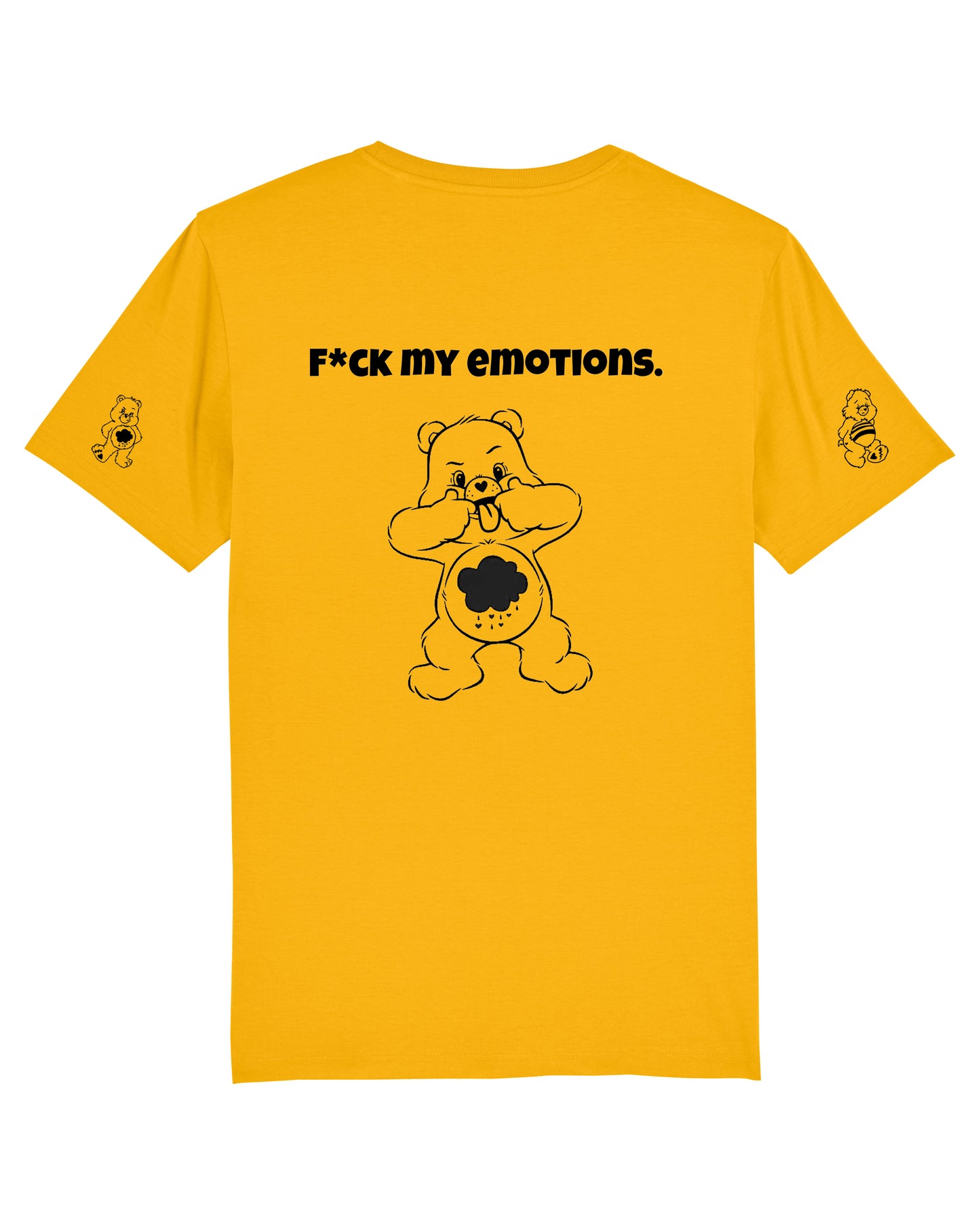 T-shirt Bisounours Fuck my emotions - JAUNE