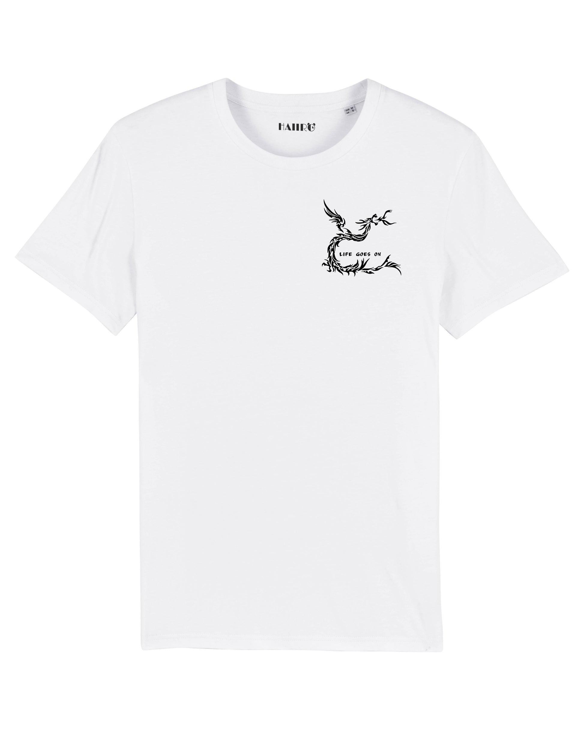 T-shirt dragon "life goes on" - BLANC