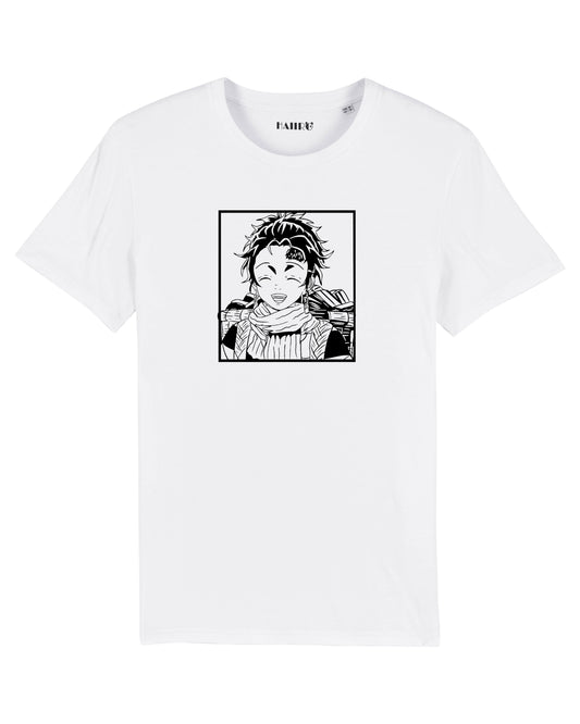 T-shirt Tanjiro Kamado de l'anime Demon Slayer - BLANC