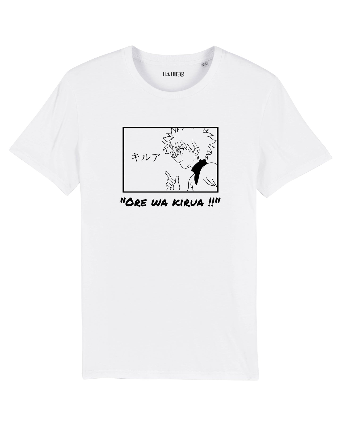 T-shirt Killua Zoldyck Ore wa Kirua de l'Anime Hunter X Hunter - BLANC