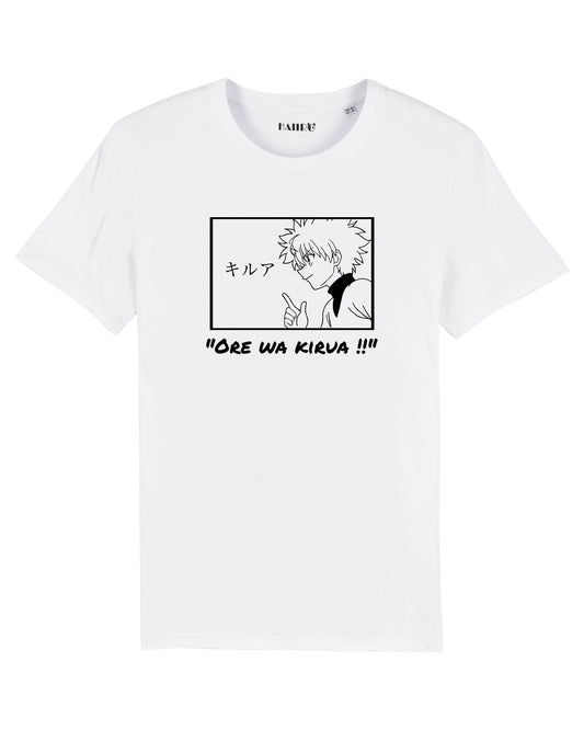 T-shirt Killua Zoldyck Ore wa Kirua de l'Anime Hunter X Hunter - BLANC