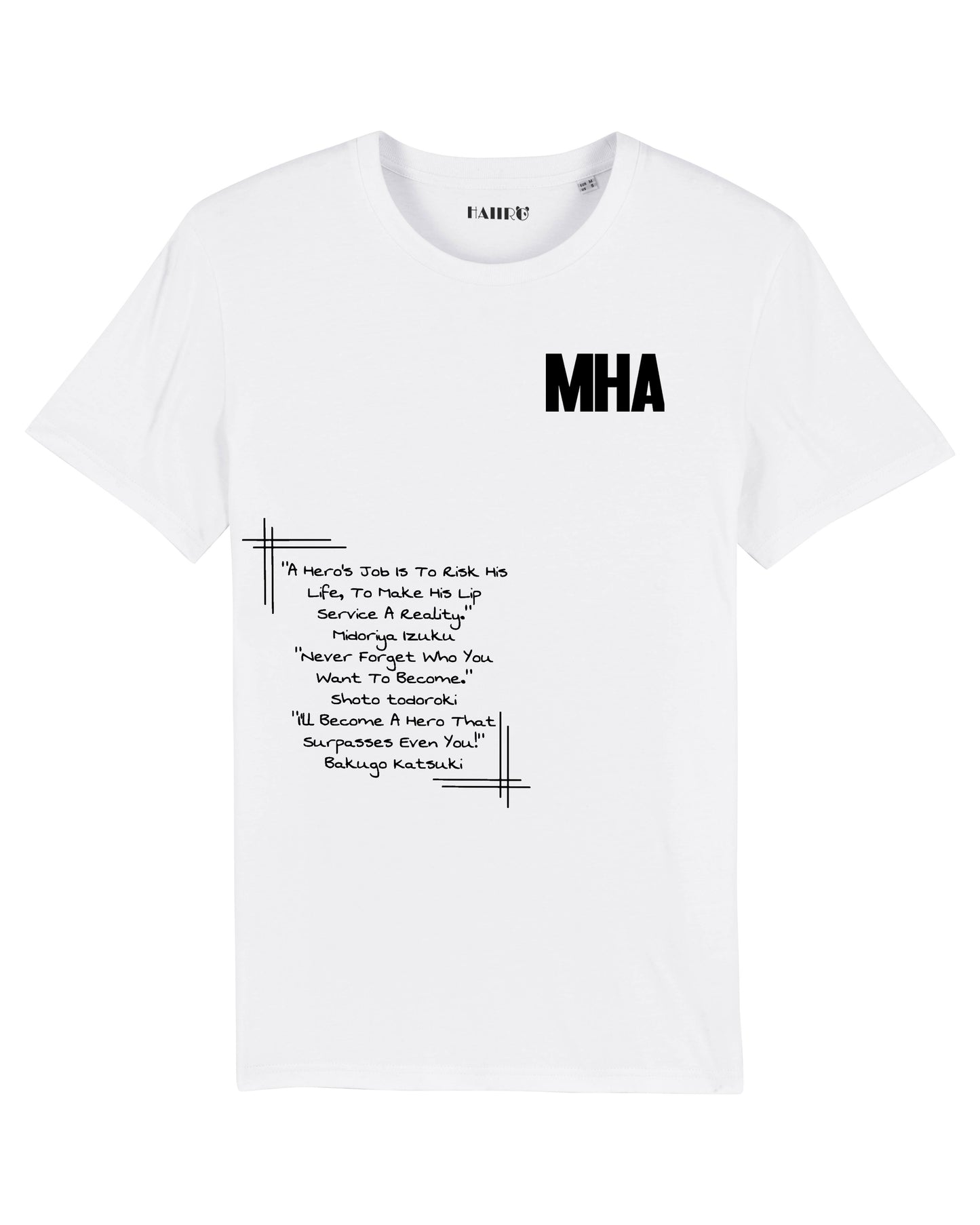 T-shirt anime MHA - BLANC