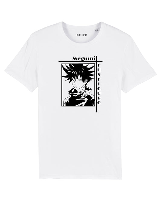 T-shirt Megumi Fushiguro de l'Anime Jujutsu Kaisen  - BLANC