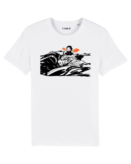 T-shirt Ghibli de Ponyo sur la falaise - BLANC