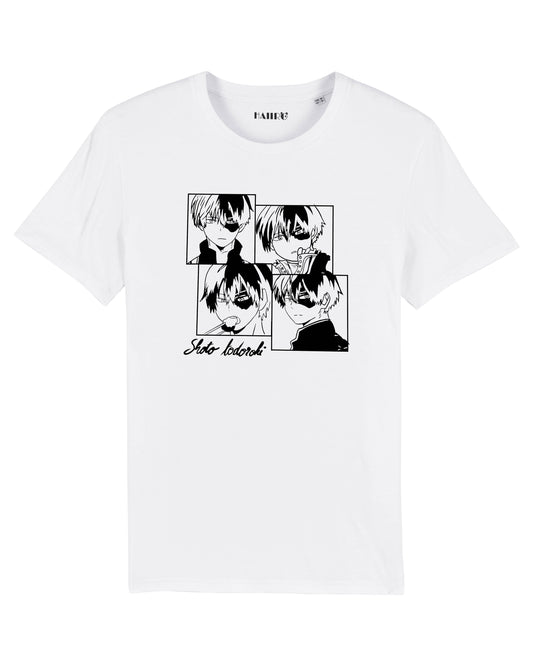 T-shirt Shoto Todoroki de l'Anime My Hero Academia - BLANC  