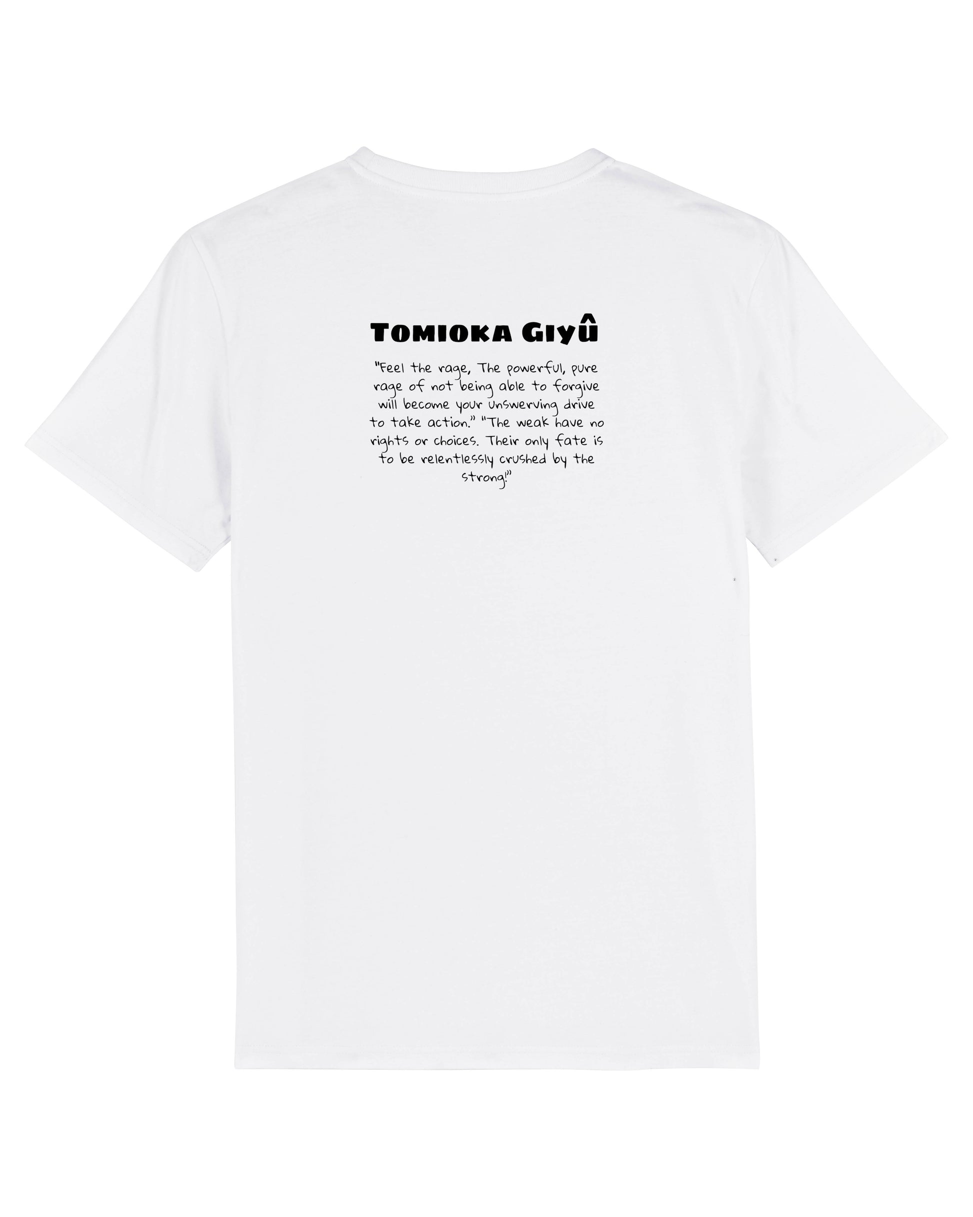 T-shirt citation de Giyu Tomioka le Pilier de l'eau dans Demon Slayer - BLANC