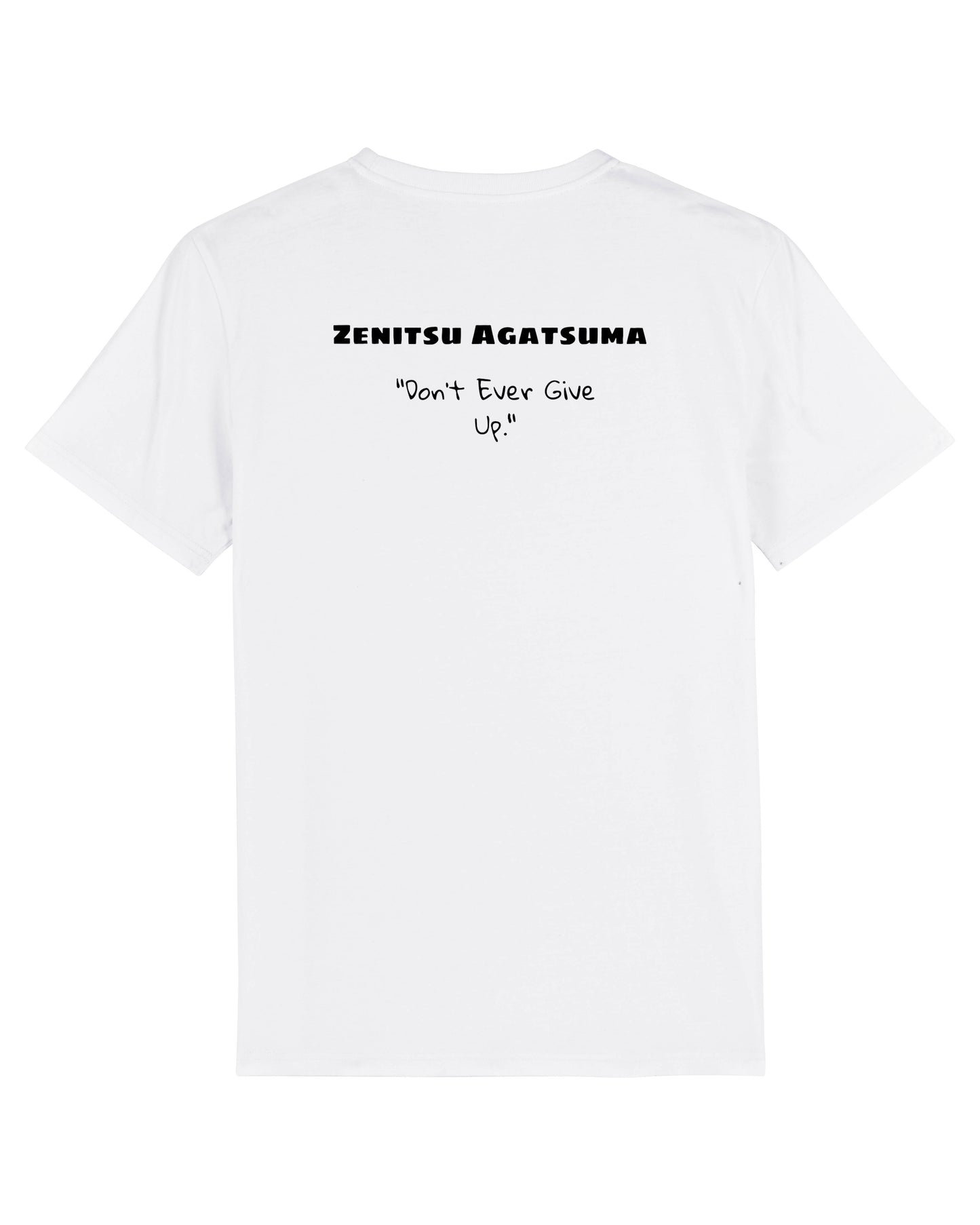 T-shirt citation de Zenitsu Agatsuma de l'anime Demon Slayer - BLANC