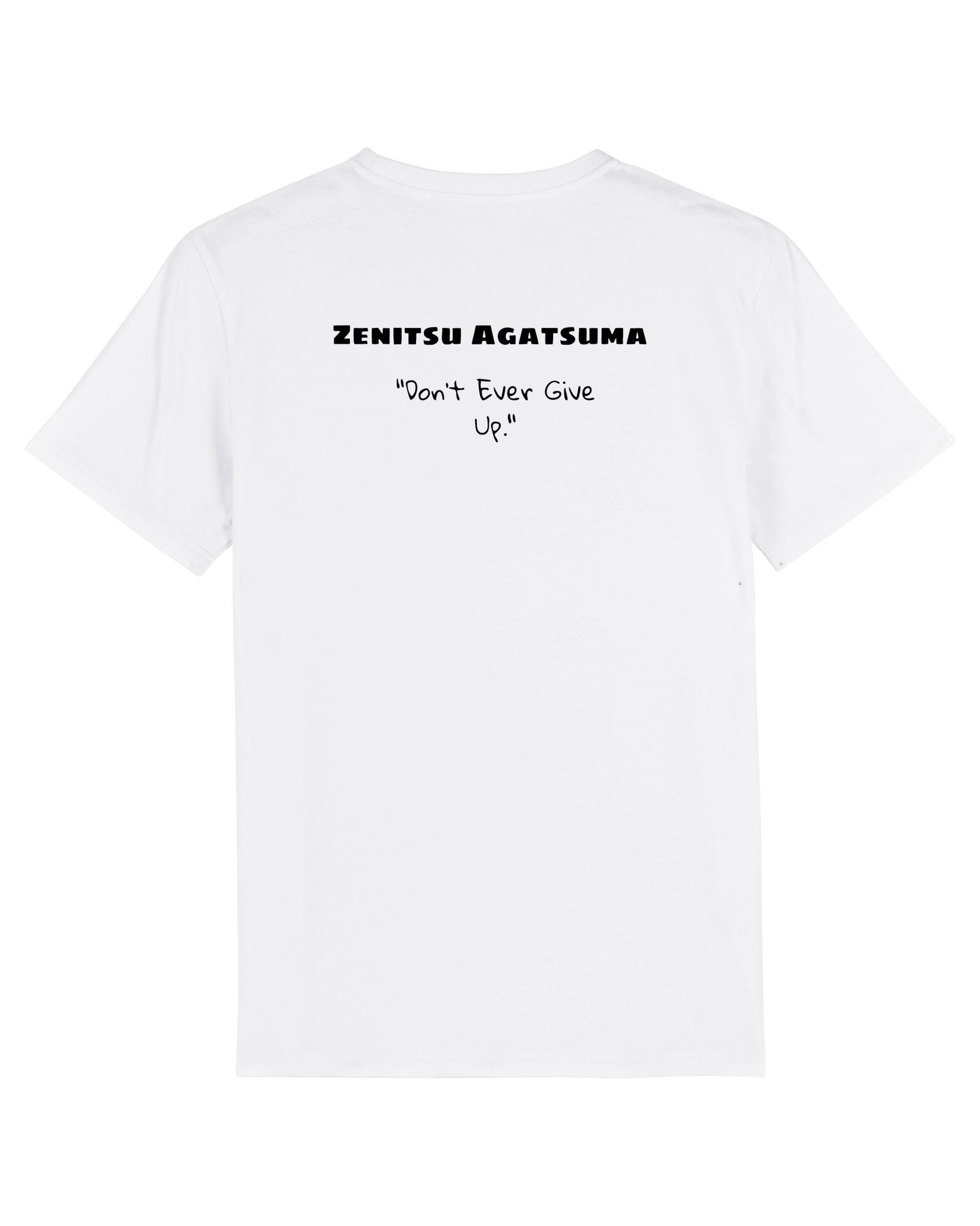 T-shirt citation de Zenitsu Agatsuma de l'anime Demon Slayer - BLANC