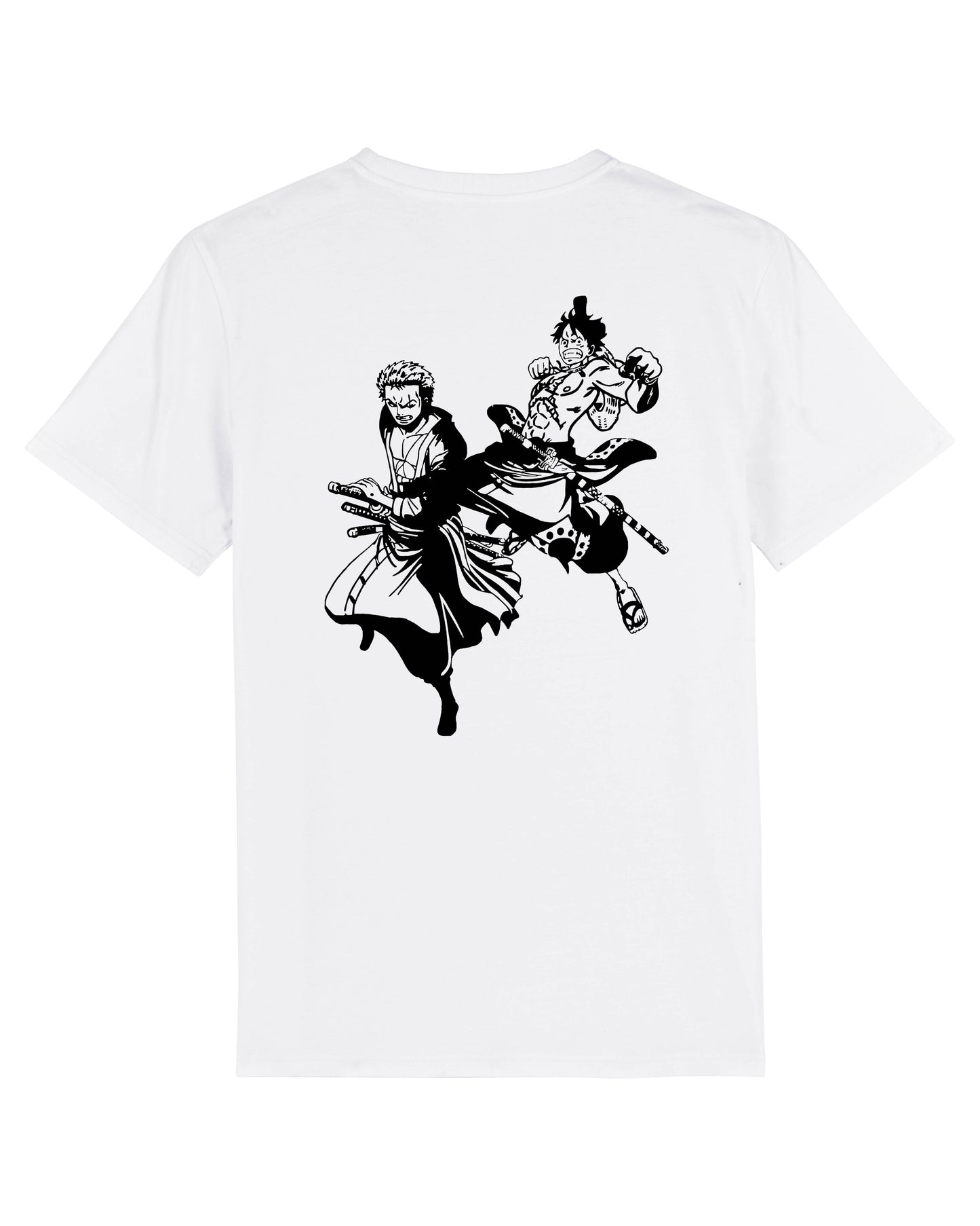 T-shirt Zoro et Luffy anime One Piece - BLANC