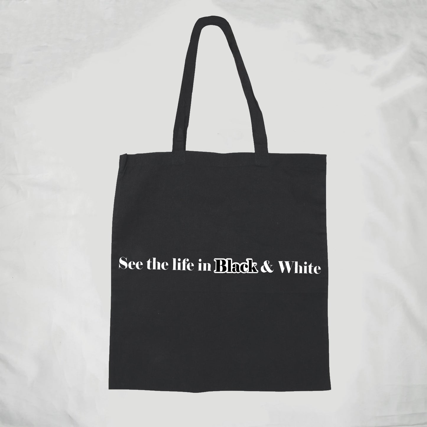 Tote bag See the life in black & white - Haiiro